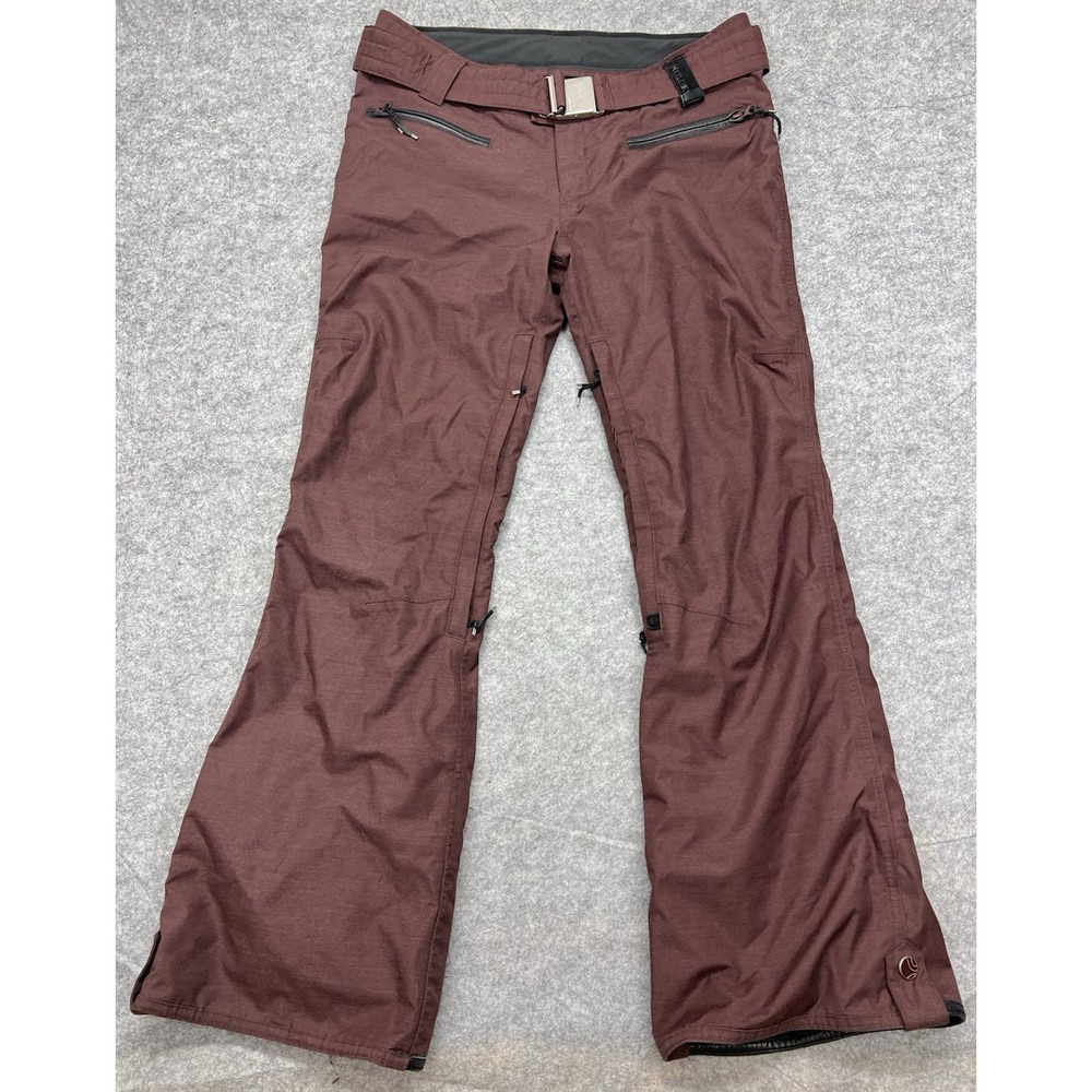 Holden Snowboard Pants Women's L 36x32 Wine Purple Skiing Winter Zip Pockets